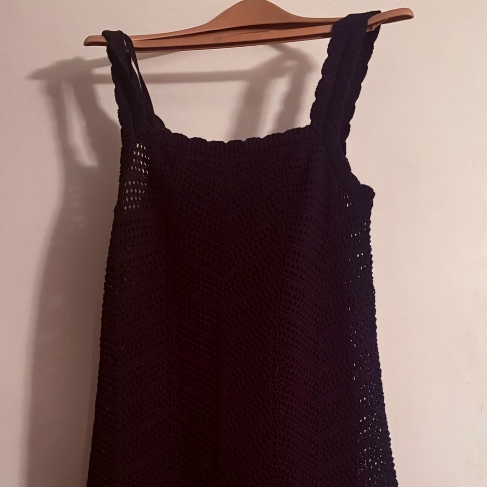 a new day Charcoal Crochet Knit Top